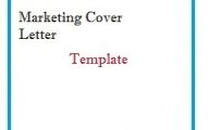 Marketing Cover Letter Template