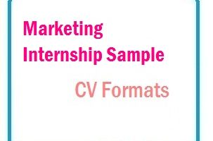 Marketing internship sample CV Formats