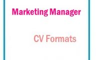 Marketing manager CV Formats