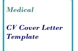Medical CV Cover Letter Template