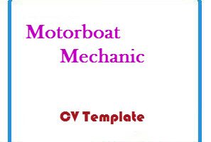Motorboat Mechanic CV Template