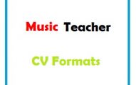 Music Teacher CV Formats