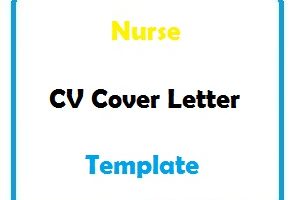 Nurse CV Cover Letter Template