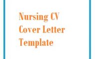 Nursing CV Cover Letter Template