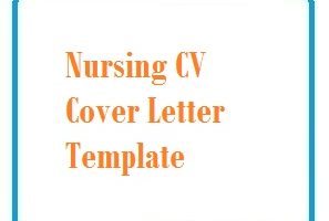 Nursing CV Cover Letter Template