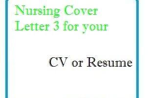 Nursing Cover Letter 3 for your CV or Resume