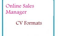 Online Sales Manager CV Formats