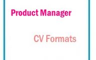 Product Manager CV Formats