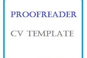 Proofreader CV Template
