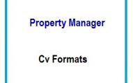 Property Manager CV Formats