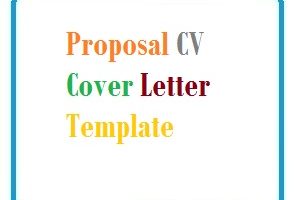 Proposal CV Cover Letter Template