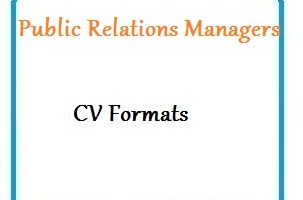 Public Relations Managers CV Formats