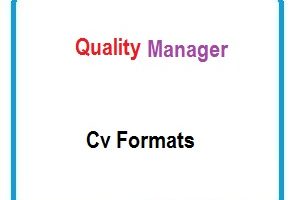 Quality Manager CV Formats