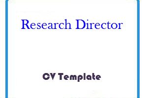 Research Director CV Template