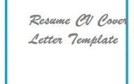 Resume CV Cover Letter Template