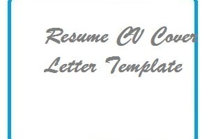 Resume CV Cover Letter Template