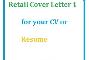 Retail Cover Letter 1 for your CV or Resume
