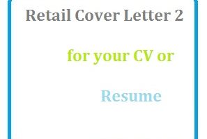 Retail Cover Letter 2 for your CV or Resume