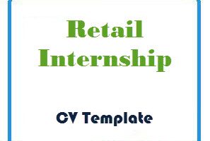 Retail Internship CV Template