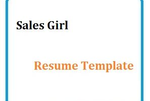 Sale Girl Resume Template