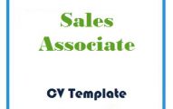 Sales associate CV Template