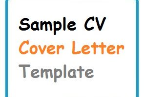 Sample CV Cover Letter Template