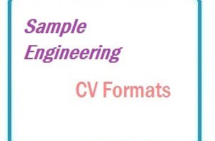 Sample Engineering CV Formats