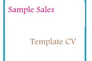 Sample Sales Template CV