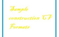 Sample construction CV Formats