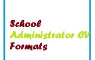 School Administrator CV Formats