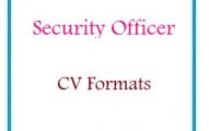 Security Officer CV Formats