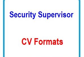 Security Supervisor CV Formats