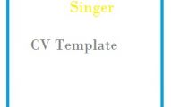 Singer CV Template