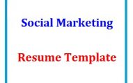Social Marketing Resume Template