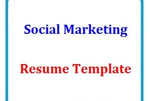 Social Marketing Resume Template