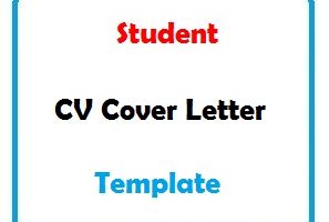 Student CV Cover Letter Template