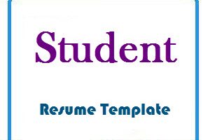 Student Resume Template