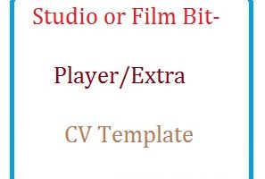 Studio or Film Bit-Player Extra CV Template
