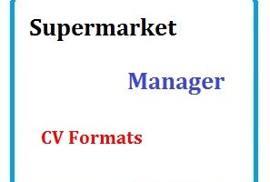 Supermarket Manager CV Formats