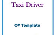 Taxi Driver CV Template