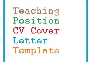 Teaching Position CV Cover Letter Template