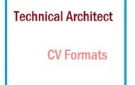 Technical Architect CV Formats