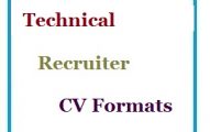 Technical Recruiter CV Formats