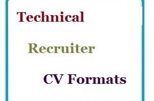 Technical Recruiter CV Formats