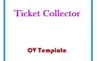 Ticket Collector CV Template