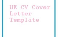 UK CV Cover Letter Template