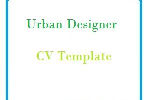 Urban Designer CV Template