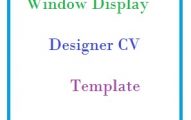 Window Display Designer CV Template