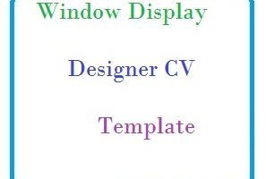 Window Display Designer CV Template