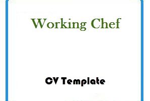 Working Chef CV Template